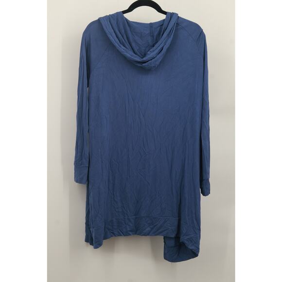 Lyss Loo Womens Open Front Cardigan Sweater Long Sleeve Size M Slate Blue EUC - Picture 3 of 5